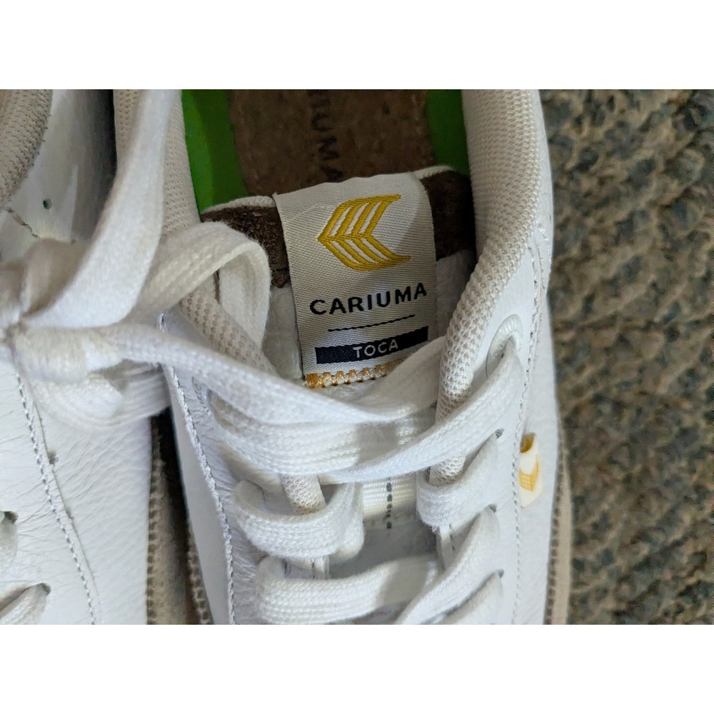 Cariuma Toca White Sand Leather Suede Low Top Sneakers Mens 7.5 Womens 9 - Picture 5 of 7